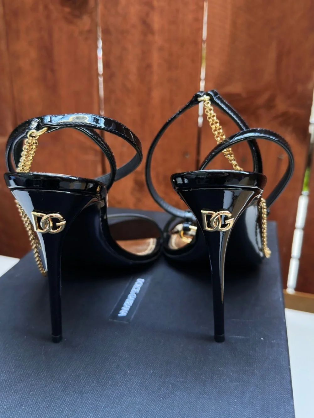 Dolce & Gabbana Keira black patent leather sandals